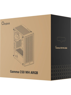 ������ Ocypus Gamma C50 WH ARGB, MATX, USB3.0*1+USB2.0*2, FRONT 3x120mm ARGB, REAR 1x120mm ARGB
