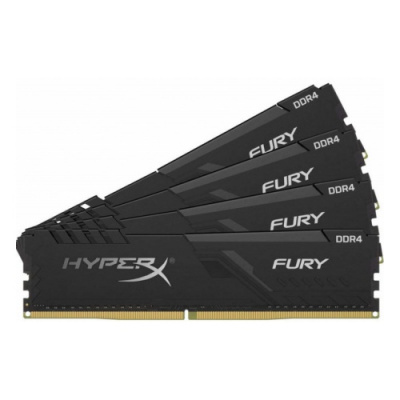 DDR 4 DIMM 32Gb PC27733, 3466Mhz, Kingston HyperX FURY Black CL16 (Kit of 4) (HX434C16FB3K4/32) (retail)