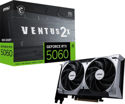���������� MSI NVIDIA GeForce RTX 5060 8G Ventus 2X OC, GDDR7, Ret