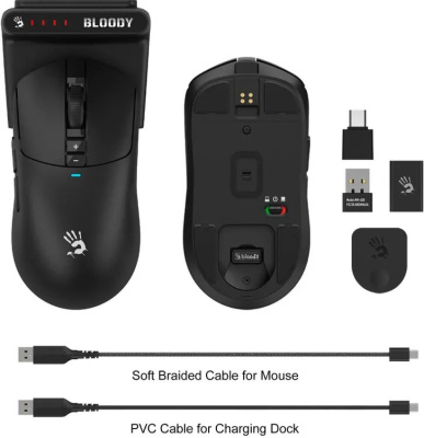 ���� A4Tech Bloody R72 Pro Duo ������ �����. 26000dpi �������. USB/USB-C 7but