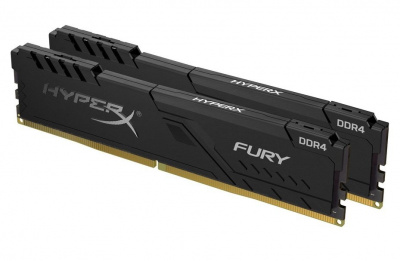  DDR 4 DIMM 32Gb PC25600, 3200Mhz, Kingston HyperX FURY Black CL16 (Kit of 2) HX432C16FB4K2/32  retail