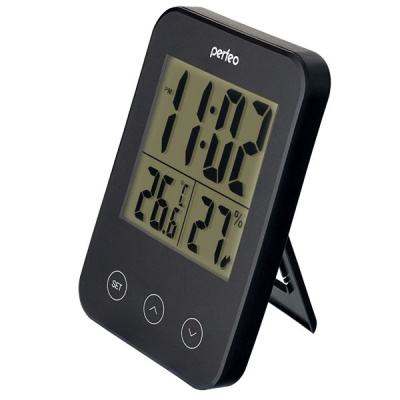 Perfeo Часы-метеостанция "Touch", черный, (PF-S681) время, температура, влажность (PF_A4861)