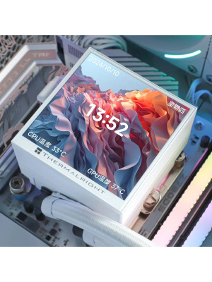 ��� Thermalright Hyper Vision 360 (360mm, LED, White, ARGB/ Fans: 3x120mm, 69CFM, 27dBA, 2150RPM/ Pump height 68mm, 6400RPM, Rad thickness 27mm/ S: 1700, 1200, 1851, 115X, 2011, 2066, AM5, AM4)