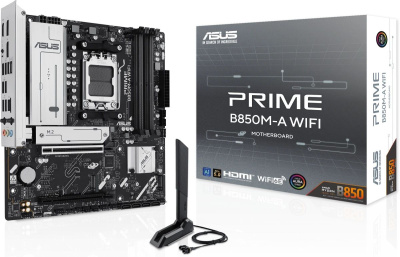 ����������� ����� ASUS PRIME B850M-A WIFI, SocketAM5, AMD B850, mATX, Ret 90MB1LN0-M0EAY0
