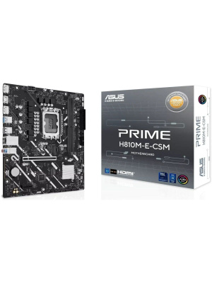 ����������� ����� ASUS PRIME H810M-E-CSM, LGA1851, H810, 2*DDR5, 4*SATA, 2*M.2, 2*USB 3.2, 4*USB 2.0, 1*PCIx16, 1*PCIx1, HDMI+DP*2, mATX; 90MB1N20-M0EAYC