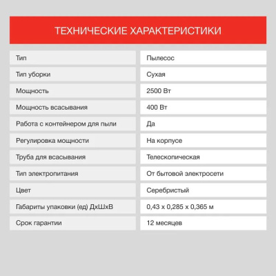 ������� Starwind SCV2545 2500�� �����������/������