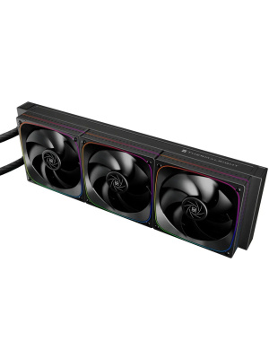 ������� ����������� ���������� Thermalright Frozen Horizon 360 Digital (360mm, LED temp., Black, ARGB/ Fans: 3x120mm, 68.9CFM, 28.2dBA, 2000RPM/ Pump height 53.2mm, Rad thickness 27mm/ S: 1700, 1200, 1851, 115X, AM5, AM4)