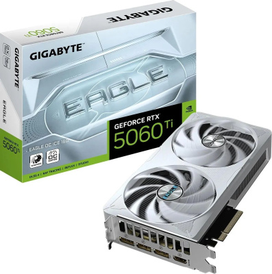 ���������� Gigabyte NVIDIA GeForce RTX 5060 TI Eagle OC ICE GV-N506TEAGLEOC ICE-16GD 16��, GDDR7, OC, Ret