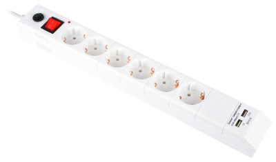 ������� ������ BURO BU-SP1.8_USB_2A-W 6 ������� 1.8 � ����� 