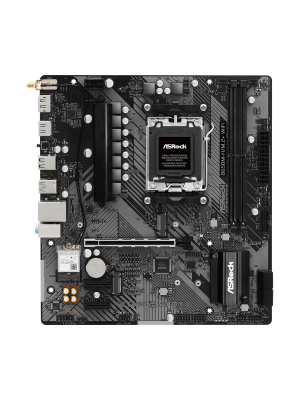 ����������� ����� ASROCK B650M-H/M.2+WIFI, AM5, B650, 2*DDR5, 4*SATA, 2*M.2, 3*USB 3.2, 2*USB 2.0, Type-C,  1*PCIx16, 2*PCIx1, 1xM.2 (Key E), HDMI+DP, mATX