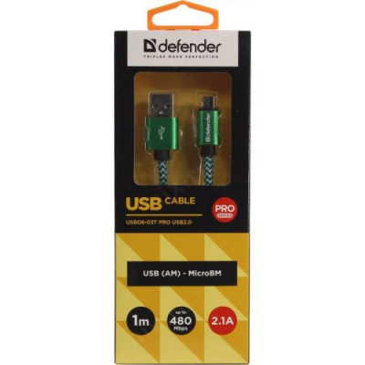  Defender USB 2.0 A (M) - Micro USB B (M), 1 (USB08-03T)