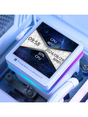 ��� Thermalright Grand Vision 240 (240mm, LED, White, ARGB/ Fans: 2x120mm, 80.45CFM, 29.4dBA, 2150RPM/ Pump height 72.5mm, 6400RPM, Rad thickness 27mm/ S: 1700, 1200, 1851, 115X, 2011, 2066, AM5, AM4)