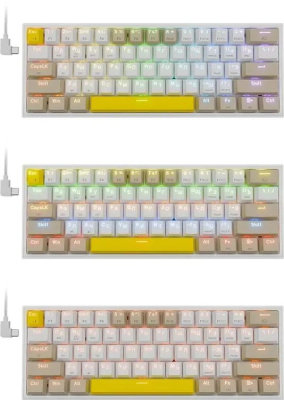 ���������� Redragon Fizz Pro, ������������, USB, Bluetooth/����������, ������������ Grey/Yellow (72598)


