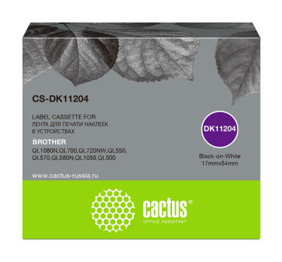 �������� ��������� Cactus CS-DK11204 ������ ��� Brother P-touch QL-500, QL-550, QL-700, QL-800