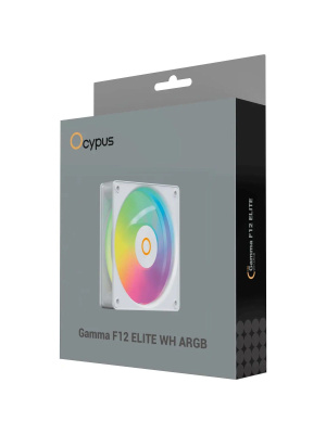 ���������� ��� ������� Ocypus Gamma F12 Elite WH ARGB, 120x120x25mm, 4-PIN PWM, 600-1800 RPM, 26 DBA MAX, HYDRO BEARING