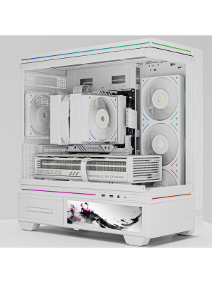 ����� Thermalright Royal Pretor 130 Ultra White (4-pin PWM, 158mm, Ni/Cu, 7x6mm, 1x120mm ARGB +1x130mm, 69CFM/81.88CFM, 27dBA/28.3dBA, 2150RPM/1750RPM, S: 1200, 1700, 1851, 115X, 2011, 2066, AM4, AM5, white)