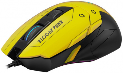 ����  A4Tech Bloody W70 Max Punk Yellow/Black ����������, ���������, 10000 dpi, USB, ����: �����, ������