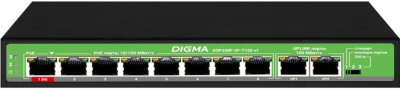 ���������� Digma DSP208F-2F-T120 V1 (L2) 10x100����/� 8PoE 8PoE+ 1PoE++ 120W �������������