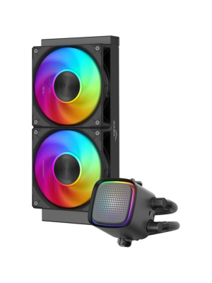 ������� ���������� ��� ���������� SAMA L50 240BK (290W, 240mm, Black, ARGB/ Fans: 2x120mm, 72.3CFM, 28dBA, 2200RPM/ Pump height 66mm, 3000RPM, Rad thickness 27mm/ S: 1851, 1700, 1200, 115X, AM5, AM4)