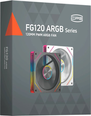 ����� ��� �������/ Case Cooler PCCooler FG120 ARGB BK (120x120x25mm, 4-pin PWM, ARGB, 54CFM, 28.4dBA, 1800RPM, Black)