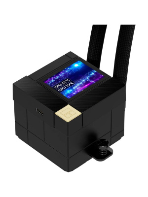 ��� Thermalright Core Matrix 240 Vision (240mm, LED, Black, ARGB/ Fans: 2x120mm, 68.9CFM, 28.2dBA, 2000RPM/ Pump height 64.4mm, Rad thickness 27mm/ S: 1700, 1200, 1851, 115X, AM5, AM4)