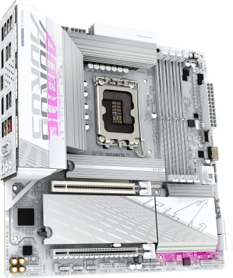 ����������� ����� Gigabyte B860M Aorus Elite WIFI6E ICE, SocketAM5, AMD B850, mATX, Ret