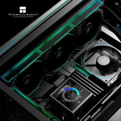 ������� �������� ���������� Thermalright Peerless Vision 360 Soc-AM5/AM4/1200/1700/1851 ������ 4-pin LCD Ret (P-VISION-360-BL-ARGB)
