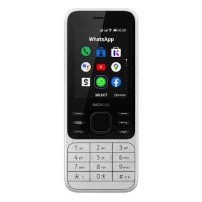   Nokia NOKIA 6300 DS TA-1294 4G WHITE, 2.4'', 1 Core, 512MB + 4MB (ROM/RAM), Micro SD, up to 32GB flash, 2 Sim, LTE + GSM/WCDMA, BT v4.0, GPS, GLONASS, Micro-USB, 1500mAh, 104,7g, 53x131,4x13,7