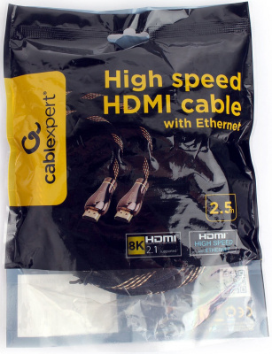  HDMI Cablexpert CCP-HDMI8K-2.5M, 2.5, v2.1, 8K, 19M/19M, , ., , 