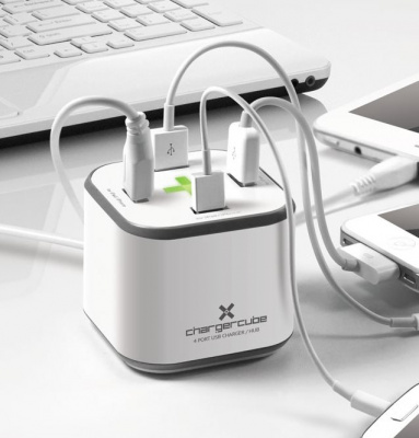   Bliss Chargercube 220V-5V USB 4 , 8.6A  (4*2.4A(max))+USB2.0 HUB