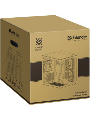 ������ DEFENDER NovaCube MINITOWER Micro-ATX Mini-ITX W/O PSU 3x12cm ARGB Fan 2�USB1.1+3.0 3.5jack ������ c �����