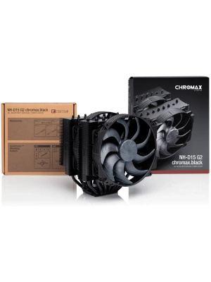 ����� ��� ���������� Noctua NH-D15 G2 chromax.black (228W, 4-pin PWM, 168mm, Al/Cu, 8x6mm, 2x140mm, 91.5CFM, 24.8dBA, 1500RPM, S: 1851/1700/1200/115X, AM5/AM4, Black)