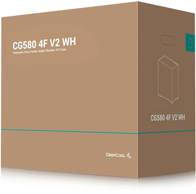 ������ DeepCool CG580 4F V2 White ��� ��, ������� ���� (��������), 4x120mm ARGB PWM �����������, �����, ATX (R-CG580-WHADA4-G-2)