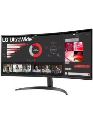 ������� LG 34WR50QK-B 34" Black (VA, ���������, 3440x1440, 100Hz, 5 ms, 178�/178�, 300 cd/m, 3000:1, +2�HDMI 2.0, +DisplayPort 1.4)