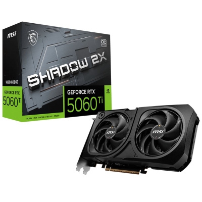 ���������� MSI NVIDIA GeForce RTX 5060 Ti SHADOW 2X OC PLUS 16GB GDDR7, OC, Ret