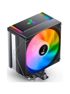 ����� JONSBO CR-1000MAX V2 ARGB (230W, 4-pin PWM, 157mm, Al/Cu, 6x6mm, ARGB, 1x120mm, 70.8CFM, 33.2dBA, 1800RPM, S: 1851/1700/1200/115X, AM4/AM5 Black)