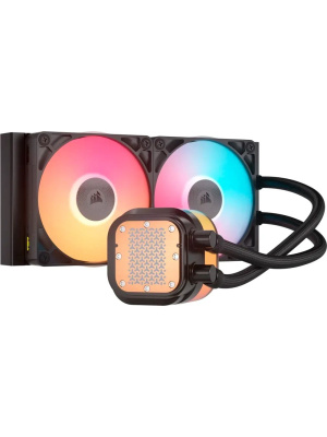 ������� ����������� ���������� Corsair iCUE LINK TITAN 240 RX LCD (240mm, Black, RGB/ Fans: 2x120mm, 73.5CFM, 36dBA, 2100RPM/ S: 1851, 1700, AM5, AM4)