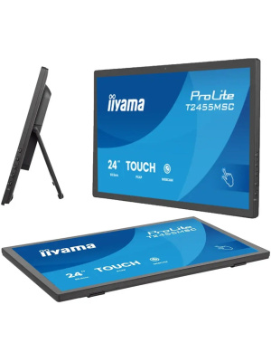 ������� Iiyama 23.8" ProLite T2455MSC-B2 ������ IPS LED 5ms 16:9 HDMI M/M ��������� 1000:1 400cd 178��/178�� 1920x1080 DP FHD USB Touch 4.4��