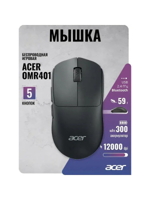 ���� Acer OMR401 ������ ���������� 12000dpi �������. BT/Radio USB 5but (ZL.MCECC.05C)