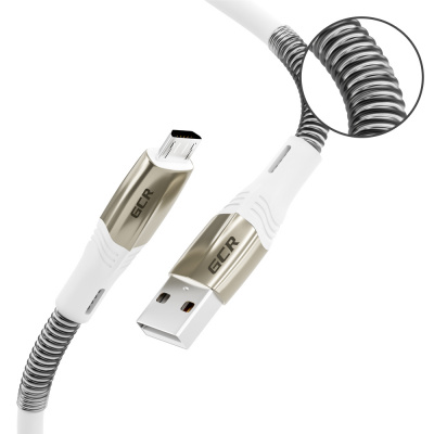  Greenconnect GCR-52217 1.2m MicroUSB series MERCEDES & SPRING, WHITE