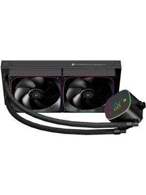 ��� Thermalright Frozen Horizon 240 Digital (240mm, LED temp., Black, ARGB/ Fans: 2x120mm, 68.9CFM, 28.2dBA, 2000RPM/ Pump height 53.2mm, Rad thickness 27mm/ S: 1700, 1200, 1851, 115X, AM5, AM4)