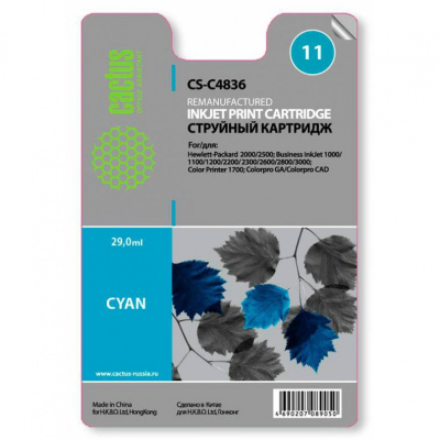 �������� �������� Cactus CS-C4836 �11 ������� ��� HP BIJ 1000/1100/1200/2200/2300/2600/2800 (29��)