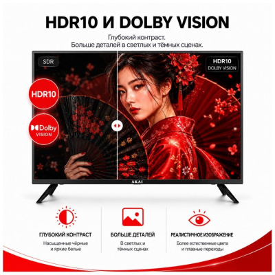 ��������� AKAI 50" ��������� Q-LED AKAI TA50BQ900 /UHD/SBER �����/