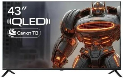 ��������� 43"  SBER SDX-43UQ6033 QLED, 4K Ultra HD, ����� ��, ����� ��, ������