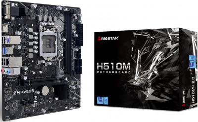   Biostar H510MH 2.0 Socket 1200, Intel H510, 2xDDR4, PCI-E 4.0, 2xUSB 3.2 Gen1, VGA, HDMI, mATX