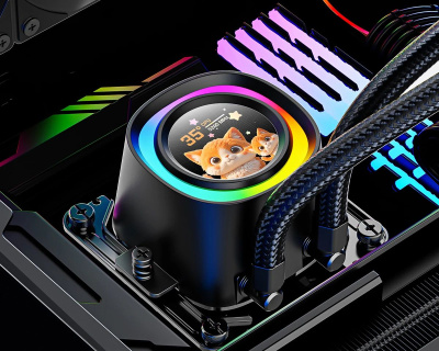 ������� ����������� ���������� ID-Cooling FX360 LCD PE BLACK LCD