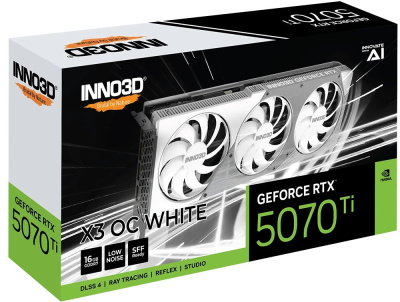 ���������� Inno3D NVIDIA GeForce RTX 5070 Ti X3 OC White 16Gb (N507T3-16D7X-176068W)
