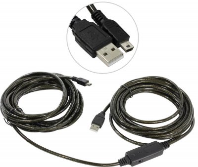  Greenconnect USB 2.0 A (M) - miniUSB B (M), 15 (GCR-UM2M5P1-BD2S-15.0m)