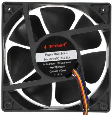���������� Gembird D12038HM-4 120x120x38 ����������������� 4 pin ������ 40 ��