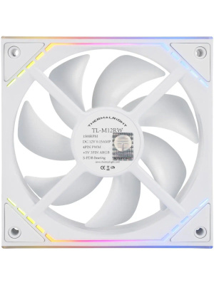 ����� ��� ������� Thermalright TL-M12RW Reverse (124x120x25mm, 4-pin PWM, ARGB, 42.6CFM, 23.2dBA, 1500RPM, White)